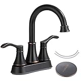 FRANSITON Bathroom Sink Faucet 2-Handle Lavatory Faucet Lead-Free Matte Black Oil Rubbed Bronze Commercial