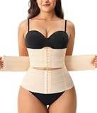 Gotoly Waist Trainer for Women Corset Shapewear Tummy Control Faja Body Shaper Postpartum Segmented Waist Cincher(Beige,Medium)