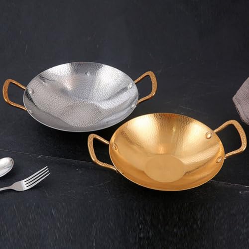 Wok de acero inoxidable con doble mango 30 cm miniatura 4