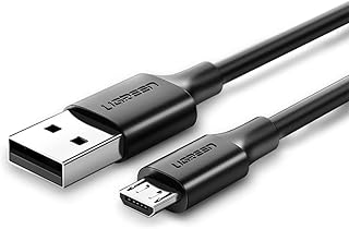 U-G-R-E-N Cabo Usb 2.0 para Micro Usb Macho 3 Metros de Comprimento Velocidade de Transferência de Até 480Mbs Suporta Plug and Play Carregamento Sincronização Niquelado/No Brasil