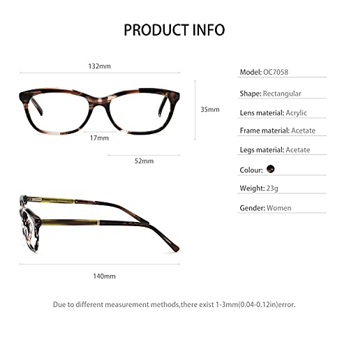 Image of OCCI CHIARI Womens Eyewear Frame Stylish eyeglasses with Non-prescription Clear Lens