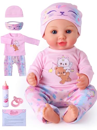Muñeca bebé realista de 12 pulgadas con accesorios miniatura 1