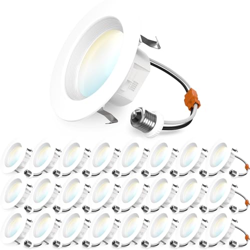 Sunco 24 Pack 4 Inch LED Recessed Lights, Retrofit Can Lighting, 660 LM, 11W (40W Equivalent...