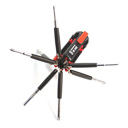 8 in 1 Multi Portable Screwdriver Tools Set with 6 LED Torch