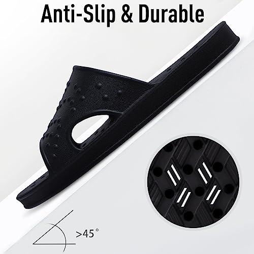 Image of shevalues Shower Shoes for Women Men with Arch Support Quick Drying Pool Slides Lightweight Beach Sandals with Drain Holes