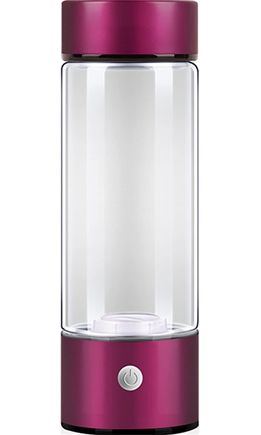 Portable Hydrogen Water Generator Bottle with SPE and PEM Technology, 420ML Rechargeable Hydrogen Water Ionizer Machine for Home Travel (Red)