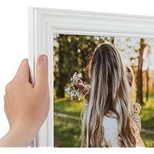 ArtToFrames 4x50 Inch White Picture Frame, This 1.50 Inch Custom Poster Frame is White - with Economy Acrylic and Corrugated Backing 2WOM0066-56673-YWHT-4x50