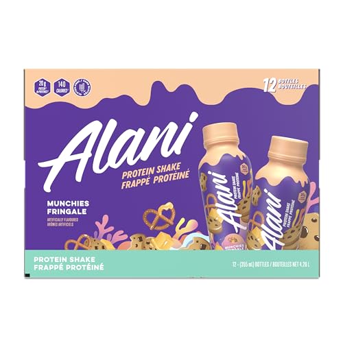 Alani Nu Protein Shake, Ready to Drink, Naturally Flavored, Gluten Free, Only 140 Calories with 20g Protein per 355mL bottle (Munchies, 12 Pack) - image 5