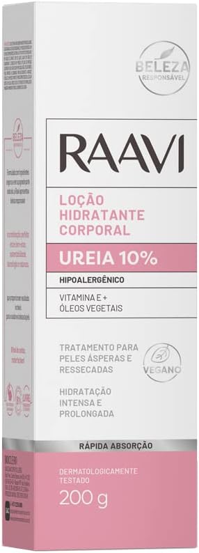 Raavi Loção Hidratante Ureia 10% Hipoalergênica Spa Care 200 G