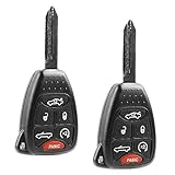 Car Key Fob Keyless Entry Remote fits 2007-2010 Chrysler Sebring/2011-2014 Chrysler 200 (OHT692427AA 6-btn, Set of 2)