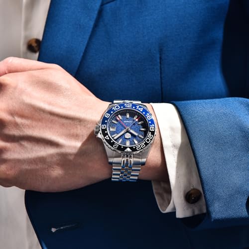 Montre GMT homme automatique idéale pour voyager et plonger avec style