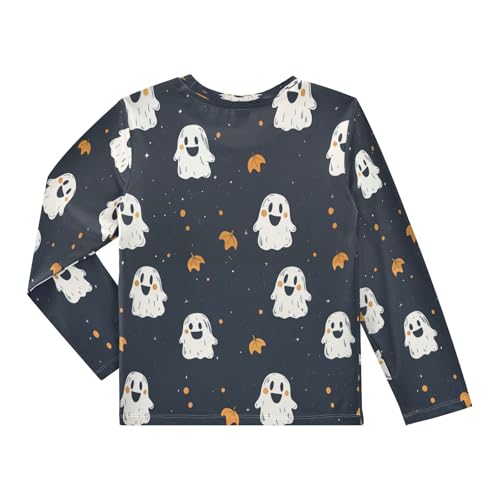 Cute Ghostly Pattern Boys Rash Guard Long Sleeve UPF 50+ Boys Swim Shirt Quick Dry Shirt for 3-12 Years2