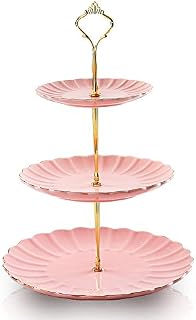 Sweejar 3 tier ceramic cake stand wedding, dessert cupcake stand for tea party