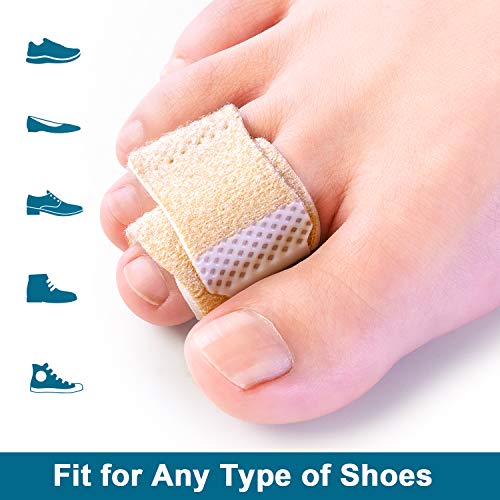 Image of Bukihome Hammer Toe Straighteners for Bent Toes, 4 PCS Toe Splints, Toe Corrector, Toe Wraps for Curled Toes, Crooked Toes and Hammer Toes
