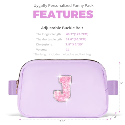 Image of Uygafly Gift for Teen Girls Kids Daughter Her - Birthday Gifts for 3 4 5 6 7 8 9 10 11 12 13 Year Old Girls,Fanny Pack Crossbody Bag Purse Belt Bag Cute Trendy Stuff | Lavender,J