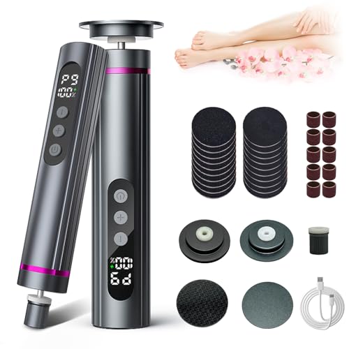 Rapeuse Pieds Électrique RoserRose 3 en 1 avec 9 Vitesses et Batterie 2000mAh Gris