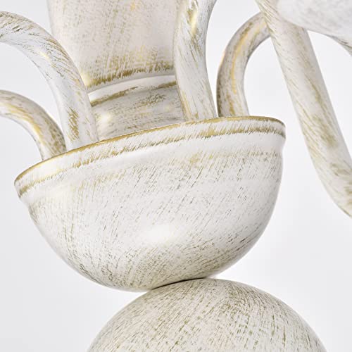 White Chandelier Small Rustic Chandeliers Farmhouse Metal Chandeliers 5 Light French Country Chandelier Lighting For Entryway,Foyer,Dining Room And Living Room #TOP4