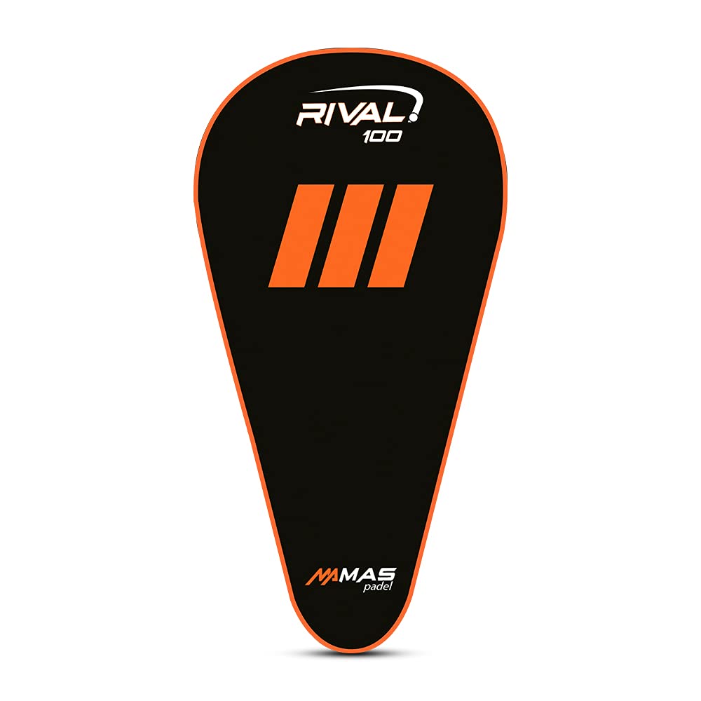 RIVAL 100, Racchetta da Padel, Arancione/Ardesia, Rivestimento 100% in Fibra di Carbonio, Custodia Inclusa
