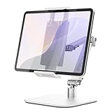 モバイルモニタースタンド タブレット アーム 卓上 アルミ製 ノブ調整 7.9～17.3インチ対応 耐荷重1.5kg 金属ジョイント 土台強化 タブレット/15.6型,17.3型モバイルモニター対応 (ホワイト) image