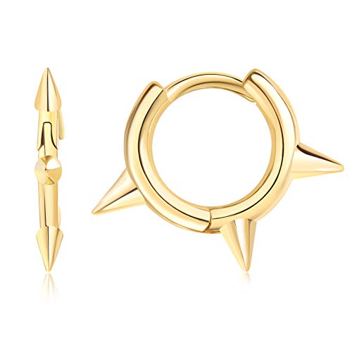 Image of Tiny Gold Hoops Earrings 14K Gold Plated Small Hoop Earrings Dainty Minimalist Geometric Huggie Earrings Boho Beach Simple Jewelry Gift for Her