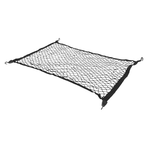 Rangement coffre voiture avec filet en polyester noir pour SUV