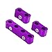 X AUTOHAUX 4 Set 8mm Car Engine Spark Plug Wire Separator Looms Divider Organizer Clamp Aluminum Alloy Purple