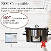 6qt Ceramic pot Insert, Compatible with Crockpot slow cooker models SCCPV600-S-BR, CPSCVO60LL-BP, CPSCVC60LLS