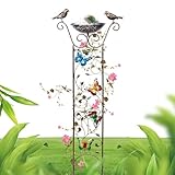 Uhngw Vogeltränke im Freien, Vogeltränke mit Gartenspalier | 2-in-1-Garten-Metall-Futternapf, Vogeltränke - Antikes Vogelbad, Vintage dekorative abnehmbare Vogelfutterschale Vogelbäder