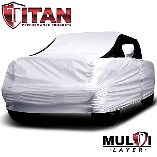 Image of Titan Premium Multi-Layer PEVA Car Cover for Gladiator Pick-up Trucks 218 inch. Waterproof, UV Protection, Anti-Scratch Protective Lining, Driver-Side Zippered Opening. Fits Gladiator Pickup Trucks.