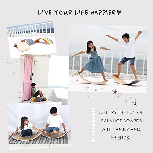 [Paranino] バランスボード 木製 子供 体幹 トレーニング 大人用 室内遊び 室内遊具