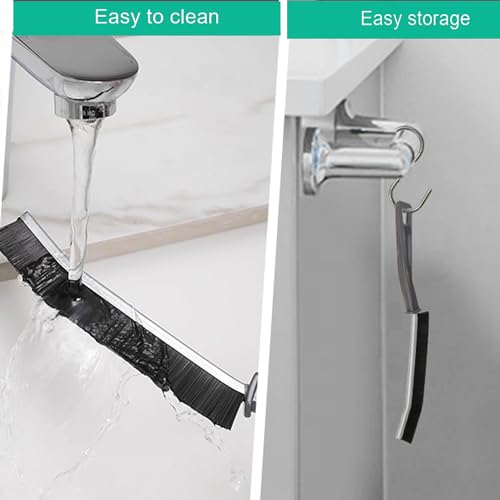 Image of 2 Pcs Gap Cleaning Brush, 2023 New Hard Bristle Crevice Cleaning Brush, Grout Cleaner Scrub Brush Deep Tile Joints,Multifunctional Crevice Cleaning Brush for Bathroom, Kitchens Tiles Window Slots