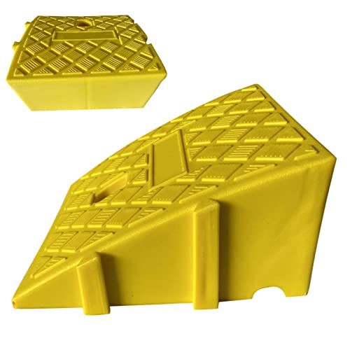 Generic Car Curb Ramp - Lightweight Curb Ramps | Heavy Duty Threshold Ramp | Small Step Ramps for Cars | Threshold Ramp Set for Low Cars Loading Dock Bike Motorcycle Wheelchair Mobility, Yellow