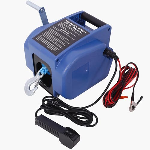 Winch eléctrico reversible 12V para botes 6000 lbs miniatura 1