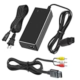 Power Cord and Audio Video RCA AV Cable for Gamecube,AC Power Supply Compatible with Gamecube Console