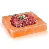 SudoreWell Salzgrillstein 20x20x4cm | Grillen mit Salz Grillstein | Salt Range | Mehrfache Anwendung | Einzigartiger Geschmack | Grill Zubehör | Salzgrillen