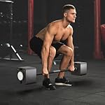 Barbell Bar Set, Quickly Convert Weights into Adjustable Barbell, with One Pair of 4.4LB Bolts, Supporting Weights Up to 264lb, Perfect for Fitness Training, Home Gym