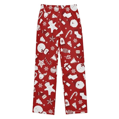 Boys' Pants Christmas Snowmen Tree Long Bottoms Jogger Pants Elastic Waist Trousers with Pockets S-XL