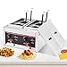 Cuocipasta Elettrico Pentola Cuoci Pasta Elettrico con 4 Cestello Macchina per la Cottura della Pasta Commerciale 4000W Riscaldamento Rapido Alta Efficienza per Ristorante Hotel 220V