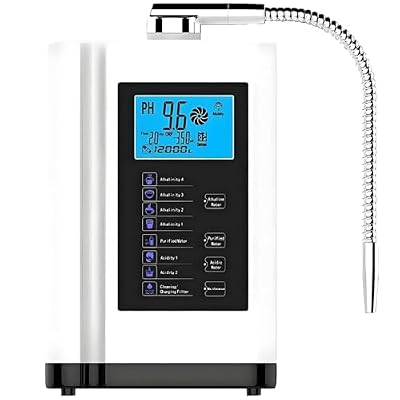 Alkaline Water Ionizer Machine, Built-in a Filter, Produces pH 4-10.5 Water, 7 Water Settings, Up to -500mV ORP, 8000L Per Filter, Auto-Cleaning, Intelligent Voice White