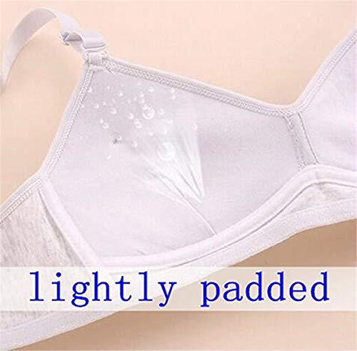 Women Teen Girls Thin Cotton Breathable Sports Bra Wire Free Push up Running A-Cup Bra Solid2