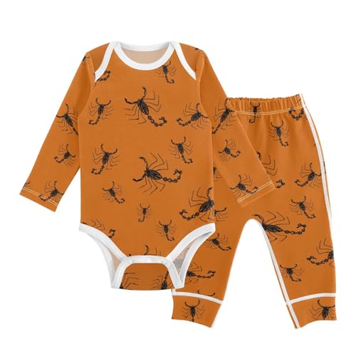 vvfelixl Baby Onesie Pants Sets Sketches Of Scorpions Long Sleeve Baby Clothes for Boys Girls 9-12M
