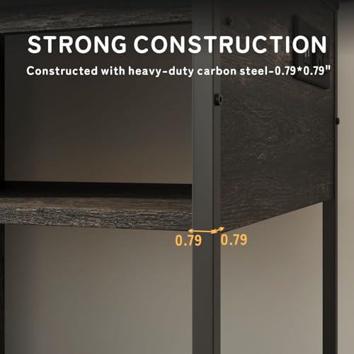 Image of 40-50 Gallon Fish Tank Stand with Sliding Barn Door & Power Outlets