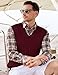 JMIERR Sweater Vest Men Old Money Early Fall Fashion Causal Sleeveless Cable Knitted V Neck Vests Burgundy