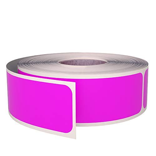 Étiquettes autocollantes rose fluo rectangulaires 75x25 mm pour le classement efficace de dossier