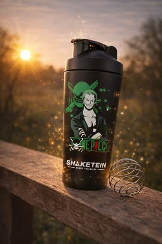 Image of Stainless Steel Gym Shaker Bottle 750ml | Leak Proof Protein Mixer Shaker | BPA Free | Metal Sports Water Bottle for Gym, Workout & Fitness (Anime-26-BLACK)