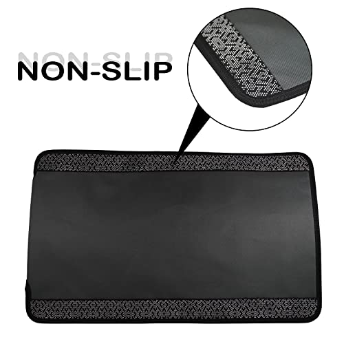 Cat Litter Mat Litter Trapping Mat, Double-Layer Kitty Paw Design Mat, Waterproof, Easy To Clean, Non-Slip, Scatter Control, Sifting (Black) #TOP4