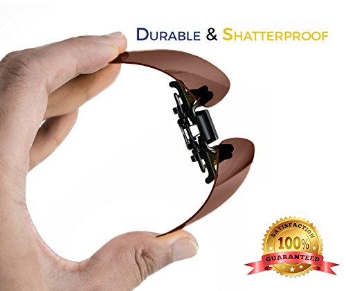 image for ElementsActive Polarized Clip-on Flip Up Rimless Sunglasses for Prescr