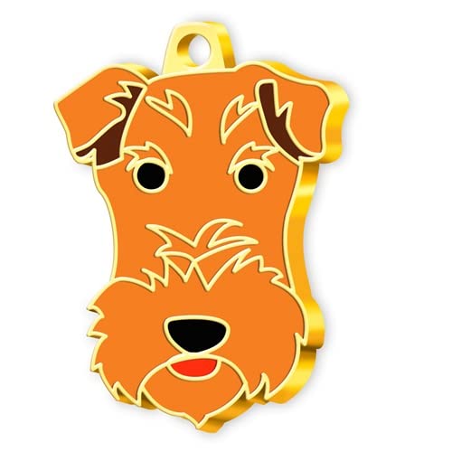 Fox Terrier 24K Gold Plated - Silver Plated Dog Personalized Dog Tag - Fox Terrier Custom Name Tag - Customized Pet Tags - Dog Name id Tag for Dog- Engraved Dog Tag (Gold Plated)