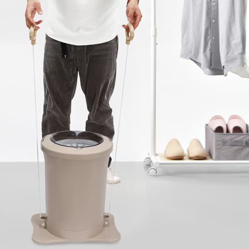 Manual Dehydrator, 3.17 Gallon Portable Washing Machine Mini Clothes Dehydrator for Small Clothes Baby Clothes Socks Apartment Dorm RV Travel Camping Home (Apricot)