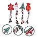 BESPORTBLE 4pcs Christmas-Themed Knot Designed Dog Chew Toys Portable Molar Toys for Dogs Durable for Chewing Grabbing and Playtime Holiday for Pets